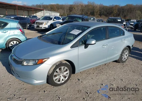 2012 Honda Civic Lx из США, поврежденный, VIN 2HGFB2F55CH596467